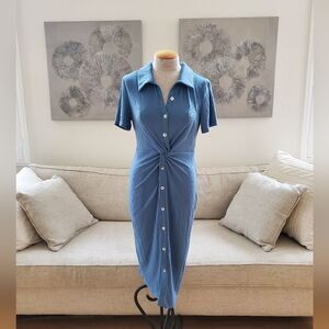 Gaovot Short-Sleeve Bodycon Shirt Dress Size Small